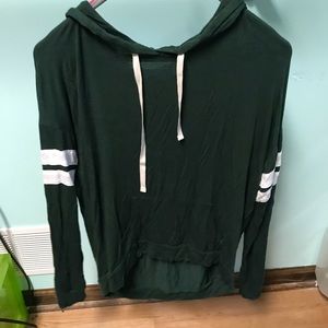 green hoodie